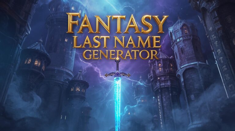 Fantasy Last Names & Fantasy Last Name Generator